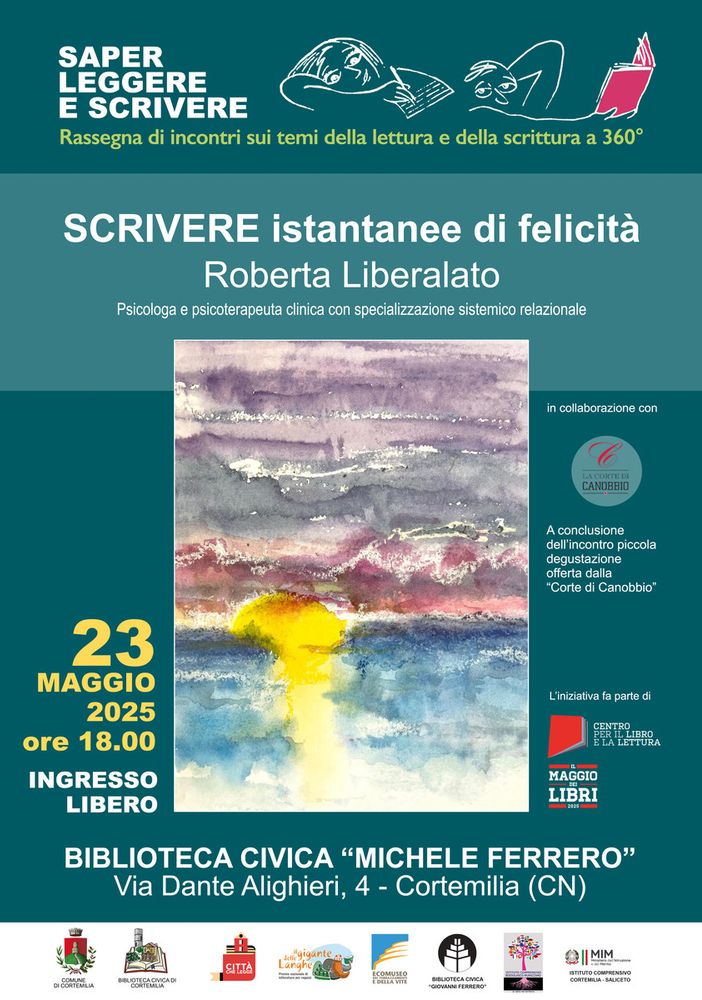 Incontro conclusivo della rassegna &quot;Saper leggere e scrivere&quot; a Cortemilia