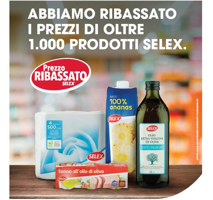 Mercatò difende il potere di spesa delle famiglie: ribassati i prezzi su oltre mille prodotti a marchio Selex