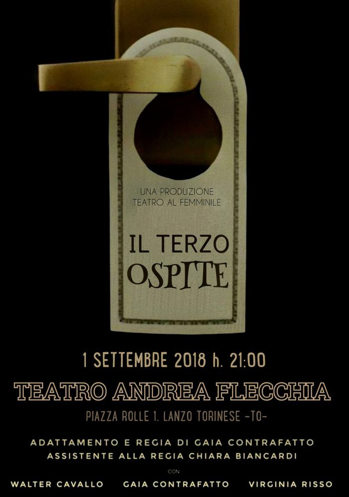 Lanzo, il 1° settembre appuntamento con &quot;Il terzo ospite&quot;