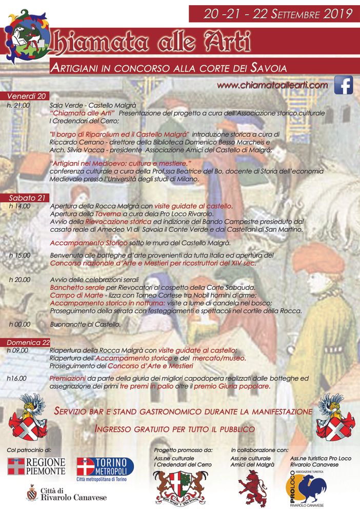 &quot;Chiamata alle arti&quot; al Castello Malgrà di Rivarolo