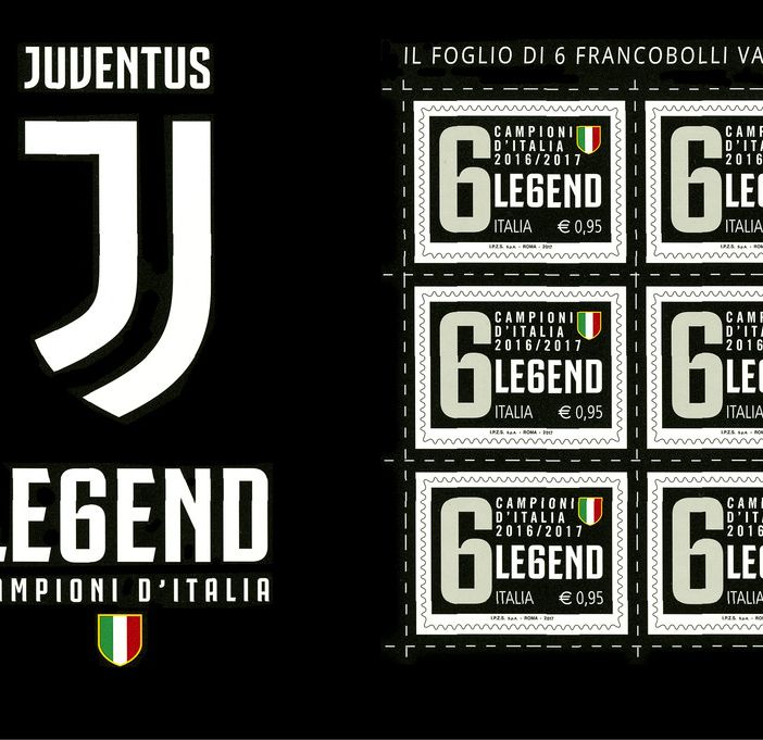 Campione d'Italia: un francobollo omaggia la Juventus