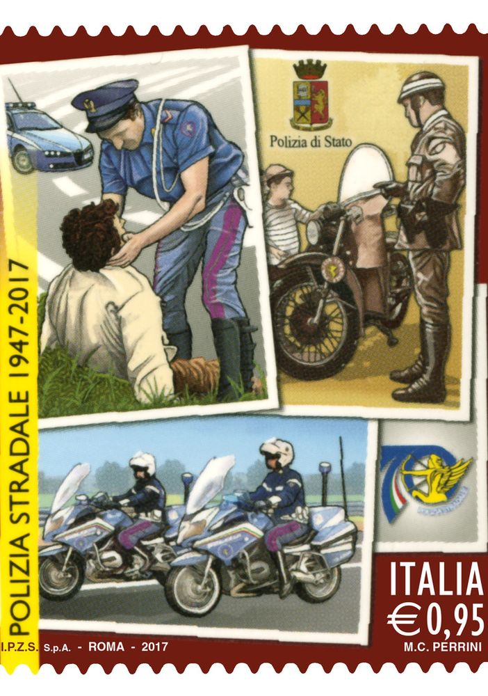 Il 28 novembre emissione di un francobollo dedicato alla Polizia Stradale