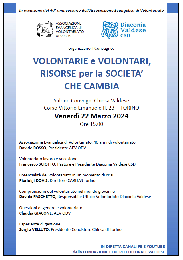 Un convegno dedicato al valore del volontariato a Torino