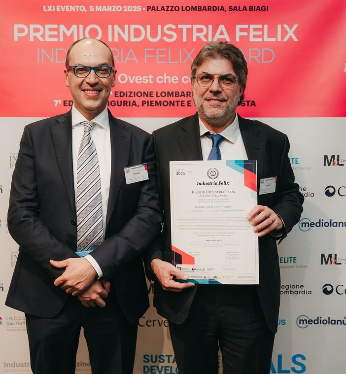 Un momento della premiazione di Industria Felix