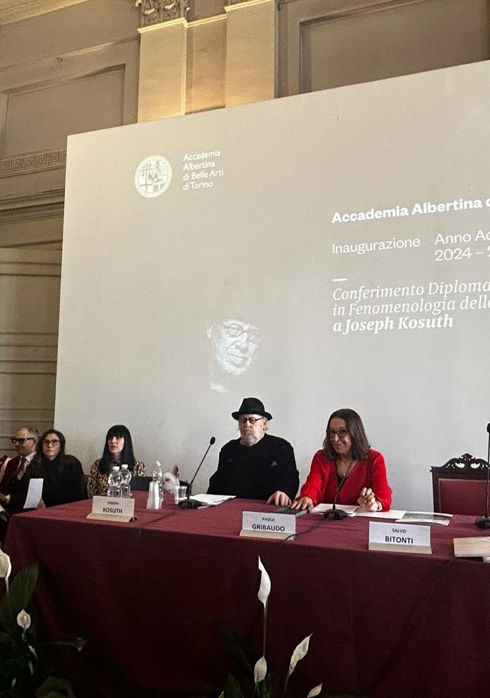 Diploma ad honorem per Joseph Kosuth