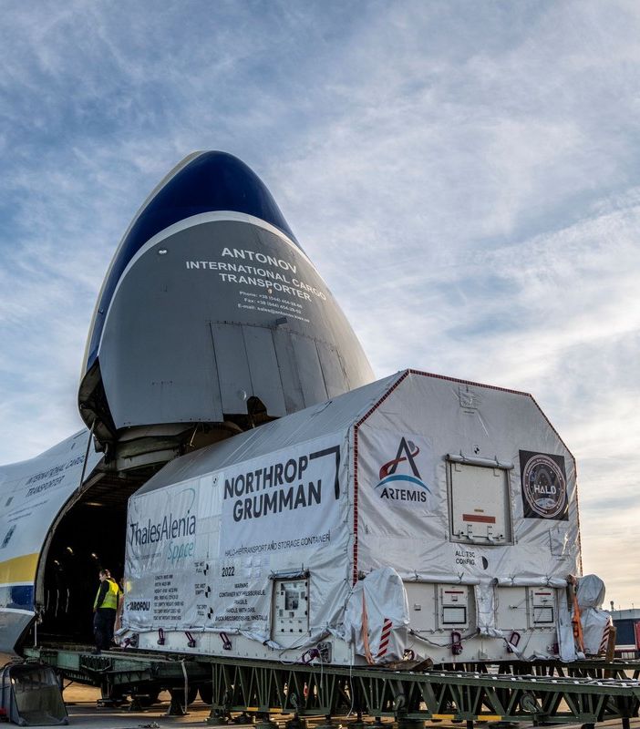 Il modulo in partenza dagli stabilimenti di Thales Alenia Space di Torino, destinazione Usa