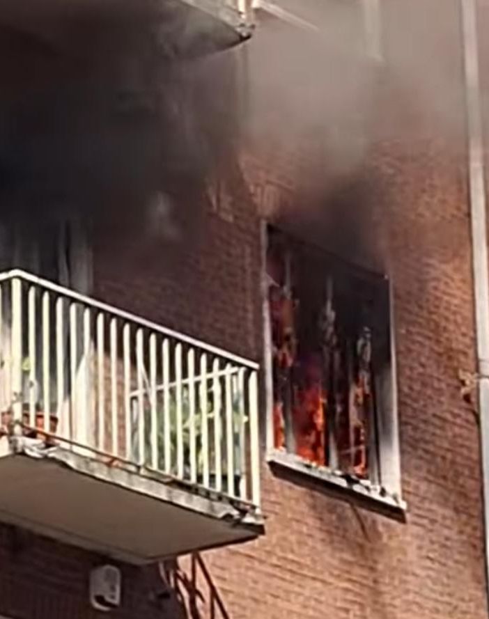 Incendio in via Roccaforte