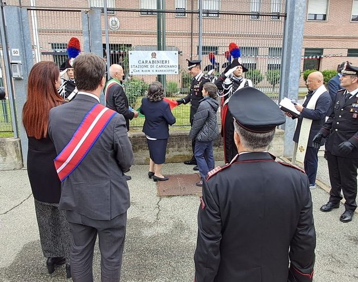 Intitolata al Carabiniere Giovanni Manescotto la caserma di Carignano