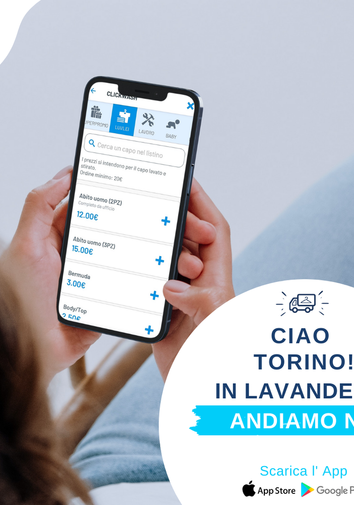 Con Clickwash puoi andare in lavanderia tramite app, senza muoverti da casa
