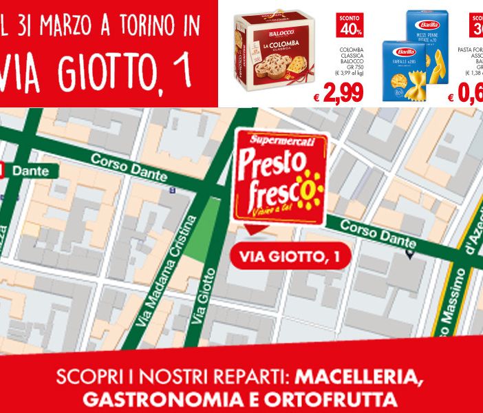 Prestofresco apre in via Giotto 1