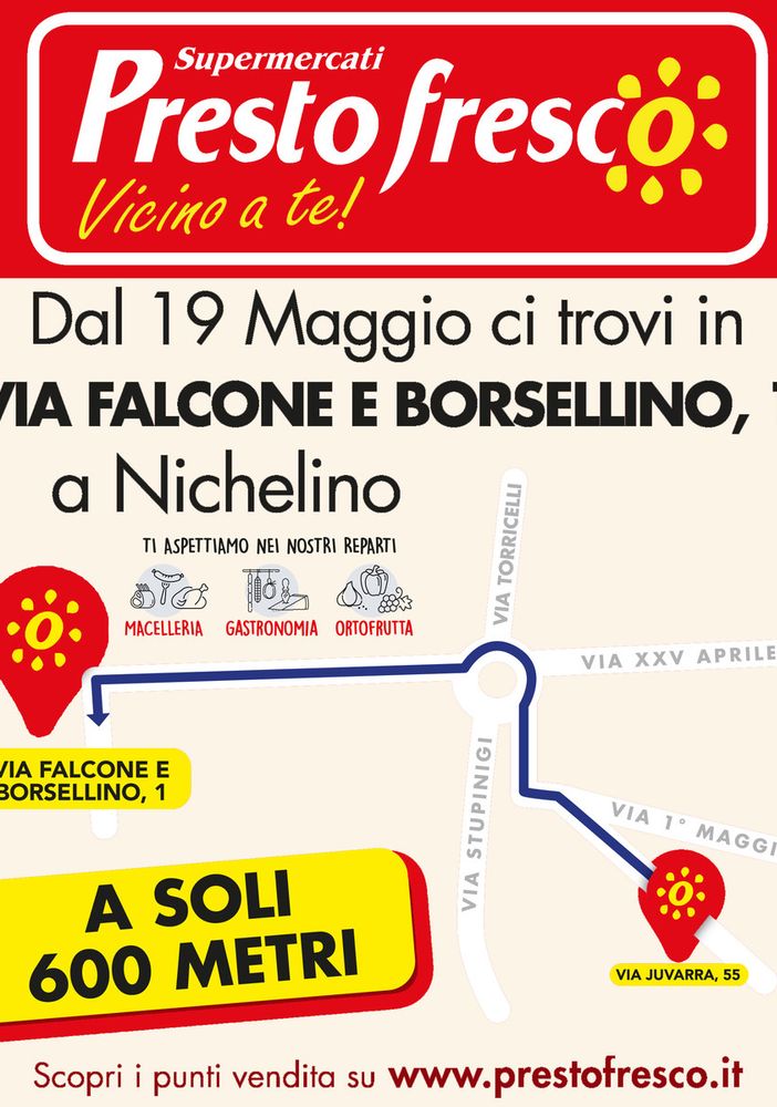 Prestofresco amplia la sua offerta a Nichelino