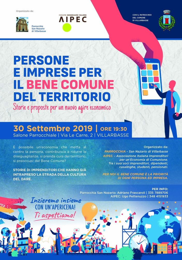 A Villarbasse il convegno “Persone e imprese per il bene comune del territorio. Storie di imprenditori e non&quot;