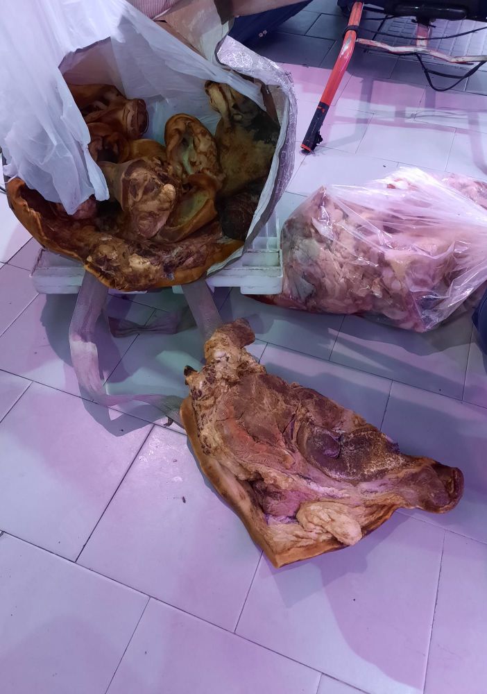 La Polizia Municipale lo ferma per un controllo e scopre che portava 50 chili di carne nel trolley: denunciato