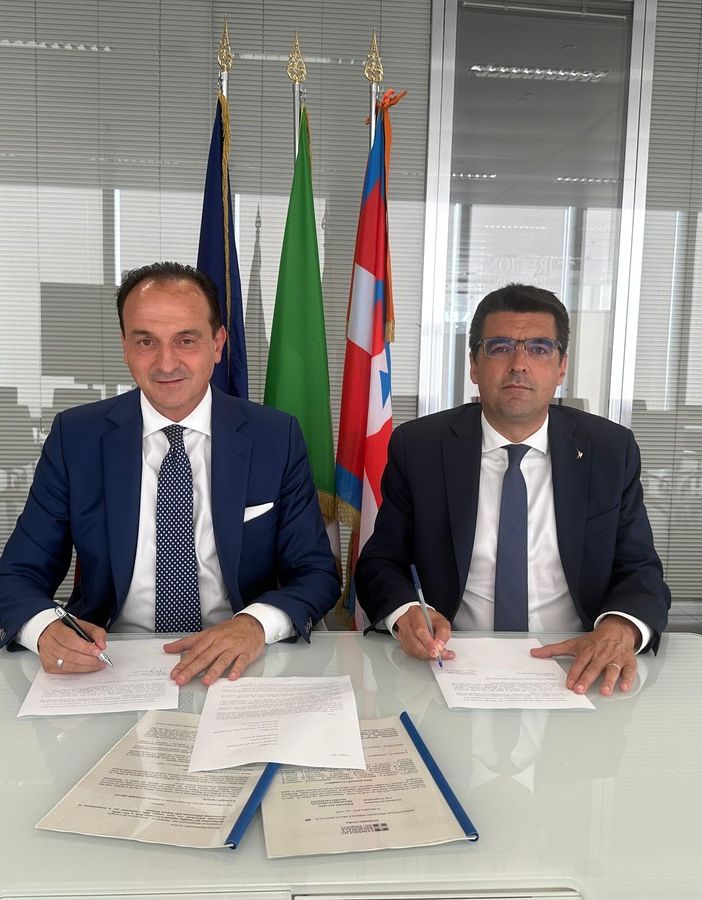Il presidente Alberto Cirio e l'assessore Enrico Bussalino