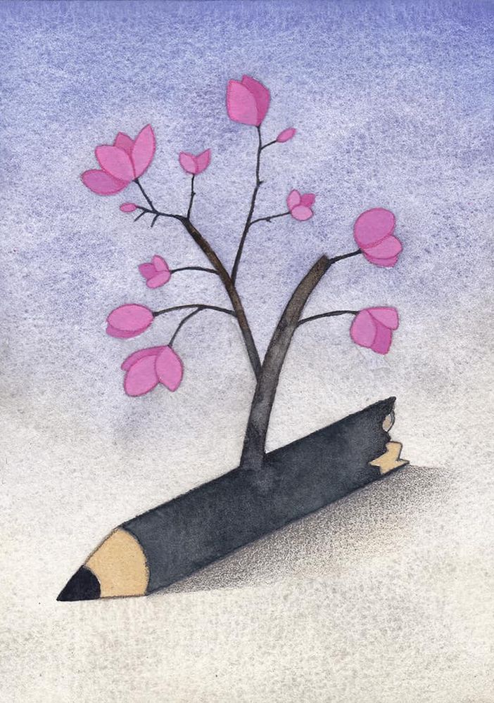 Aprile (illustrazione di Angelo Ruta, dicembre 2023)