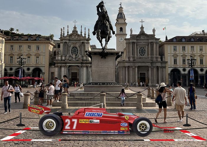 Ferrari davanti al Caval 'd Brons