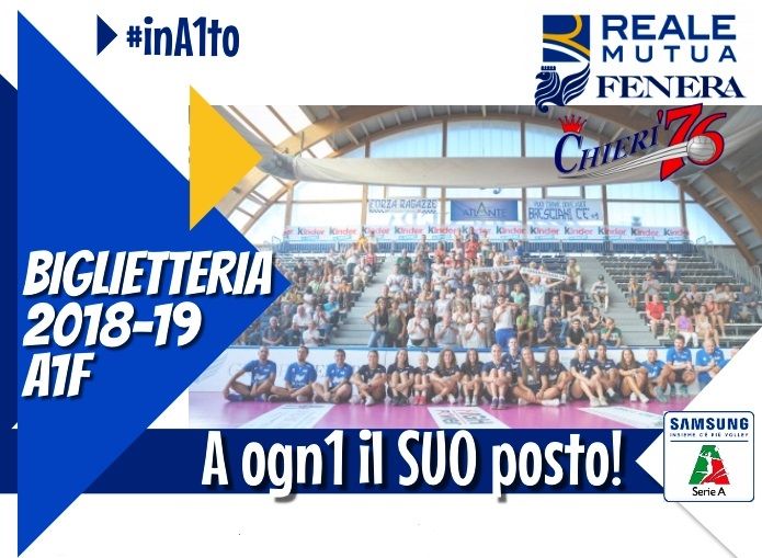 Reale Mutua Fenera Chieri ’76 e Liveticket per assicurarsi un posto in prima fila