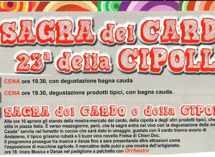 43esima edizione della Sagra del cardo, della bagna caoda e della cipolla piattellina ad Andezeno
