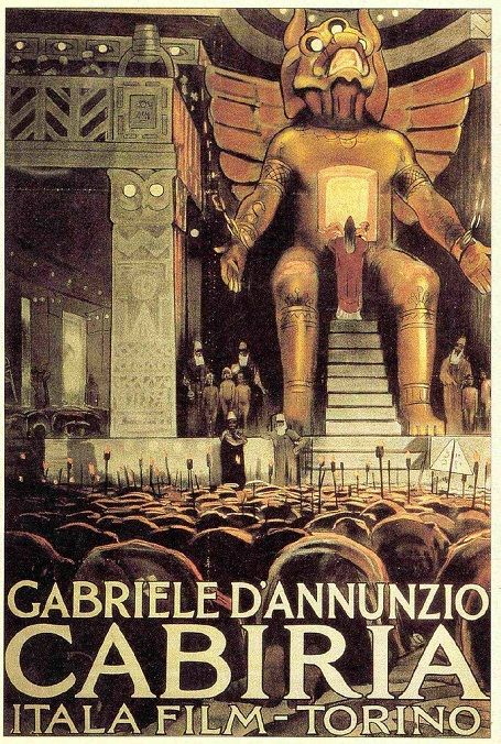 Cabiria, il più grande colossal del cinema muto italiano, fu girato a Torino. La prima, presso il Teatro Vittorio Emanuele, fu un successo senza precedenti
