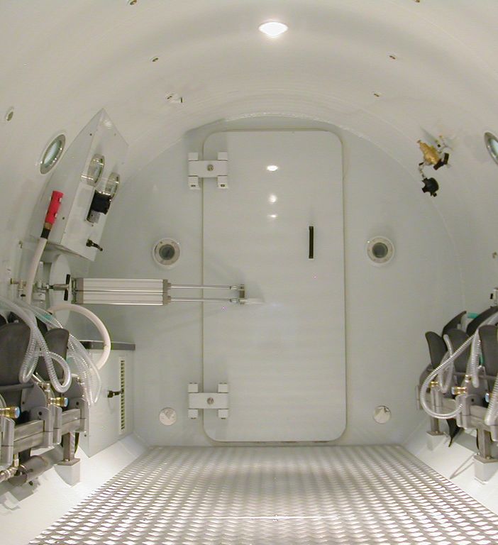 L'interno di una camera iperbarica
