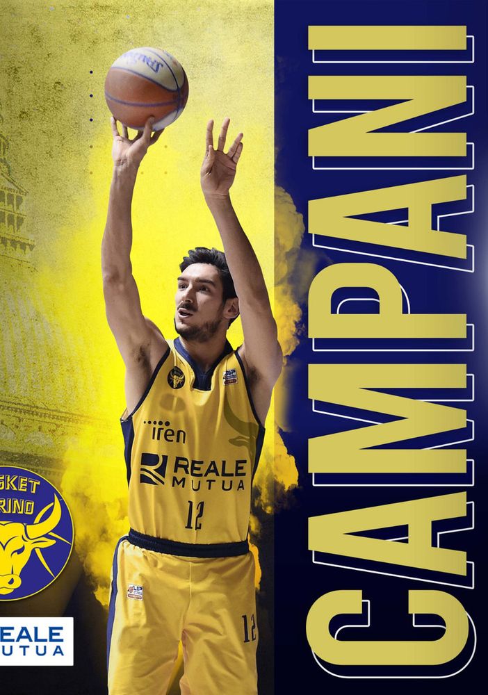 Luca Campani prolunga fino al 2022 con la Reala Mutua Basket Torino