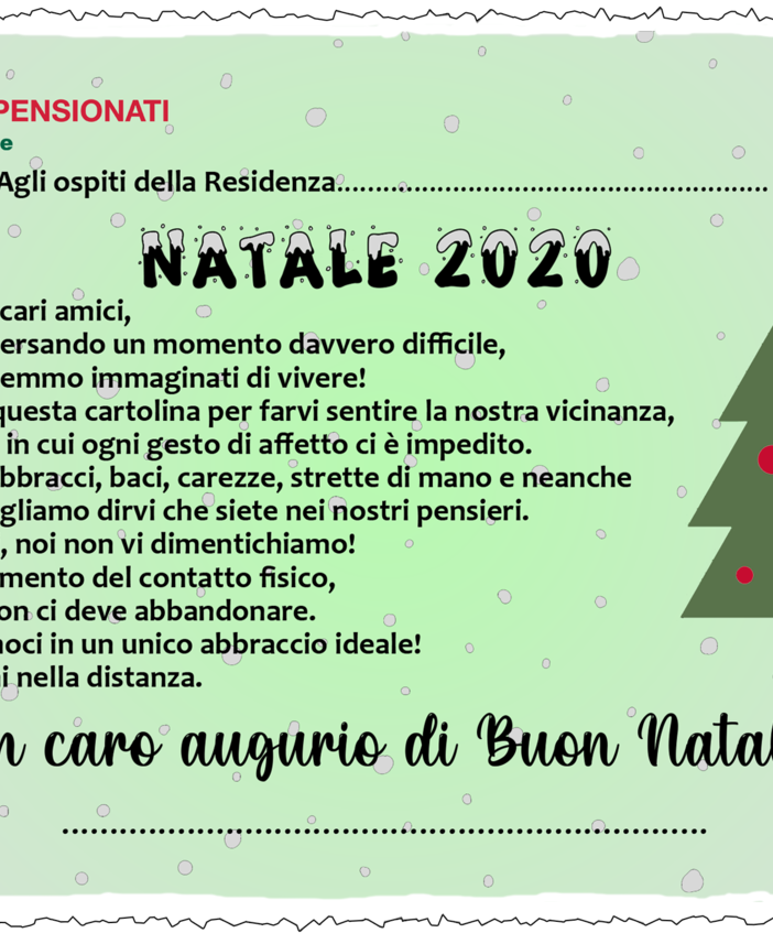Una cartolina per gli anziani delle Rsa: l’iniziativa della Fnp Cisl Piemonte per le festività natalizie