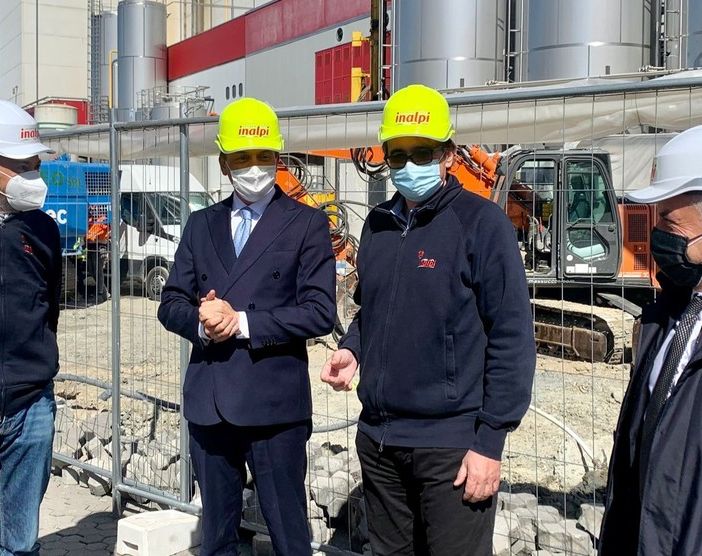 Inalpi posa la prima pietra della seconda torre di sprayatura