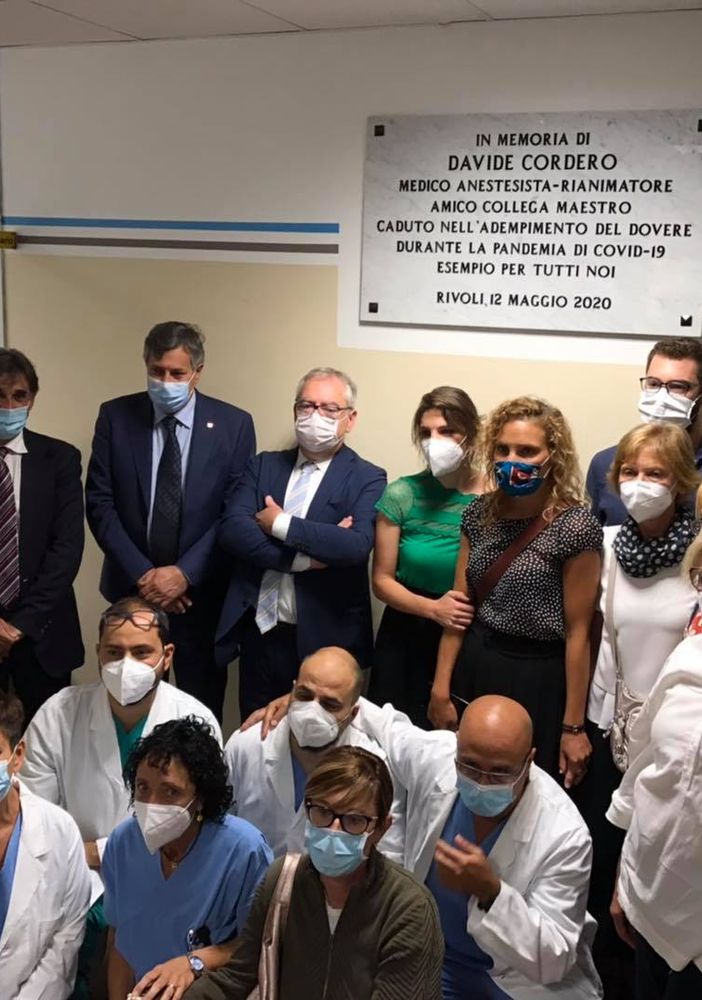 La rianimazione dell'ospedale di Rivoli intitolata al dottor Davide Cordero