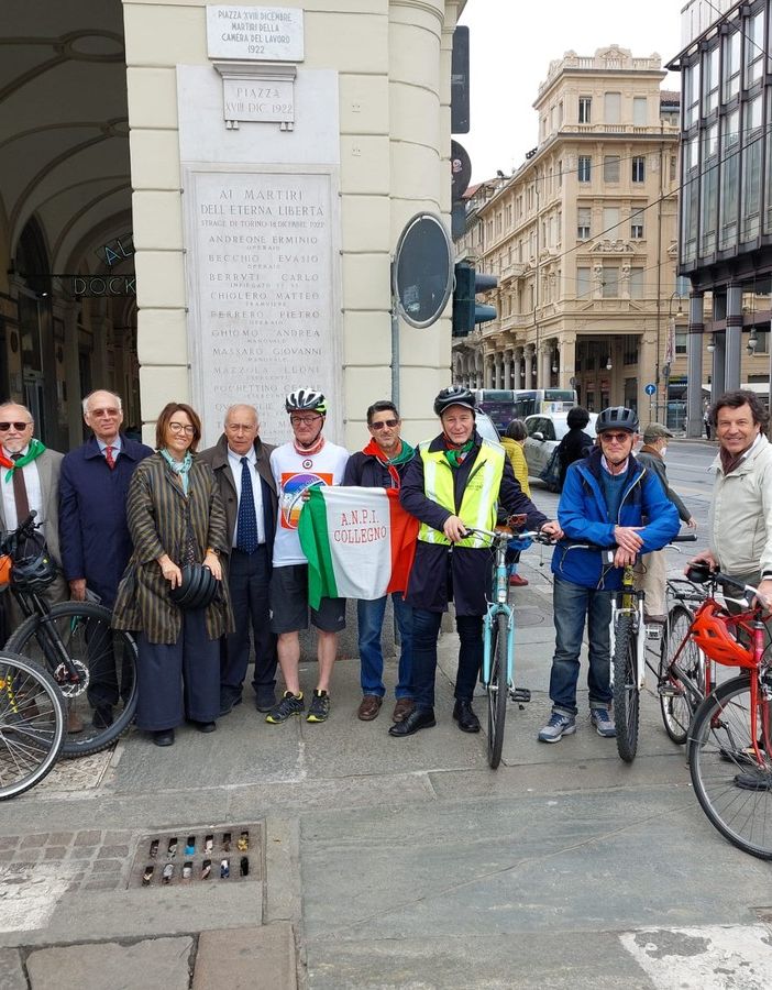 partenza viaggio ciclista della memoria