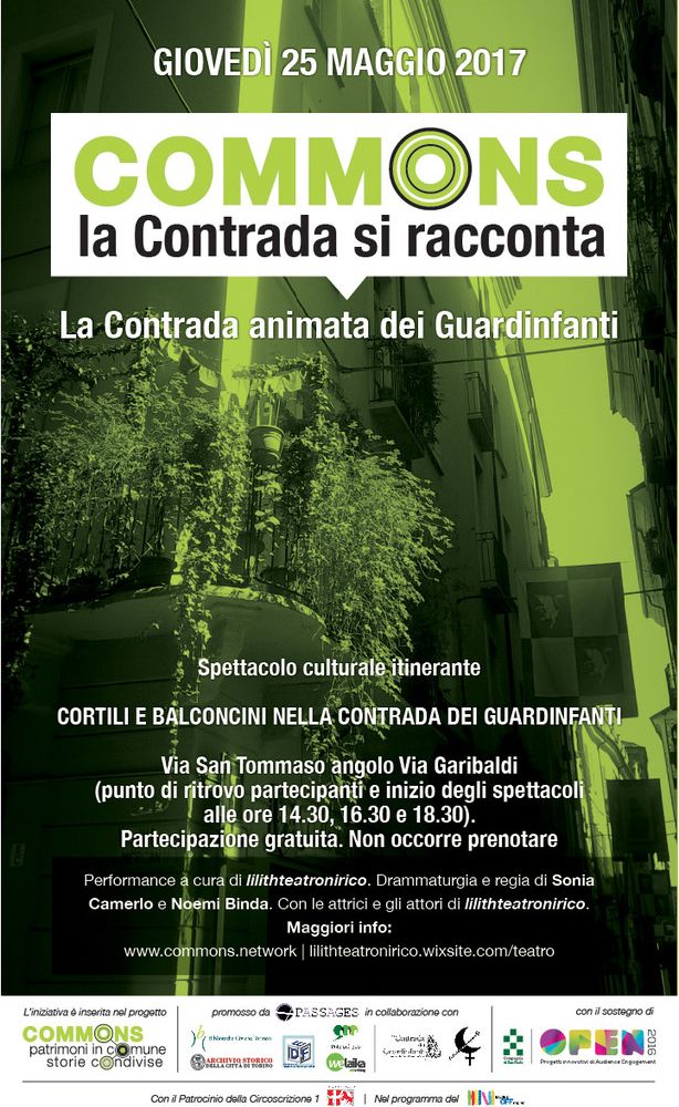 Il Salone Off non si ferma: giovedì spettacolo nella contrada dei Guardinfanti