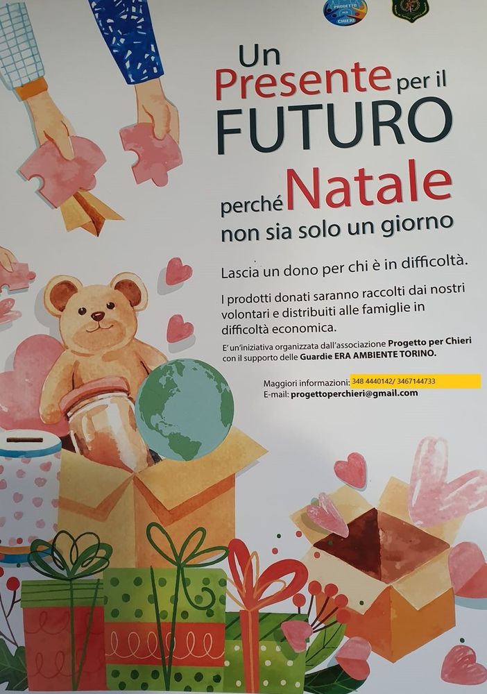 Chieri per aiutare i più bisognosi e il commercio con “Un presente per il futuro”