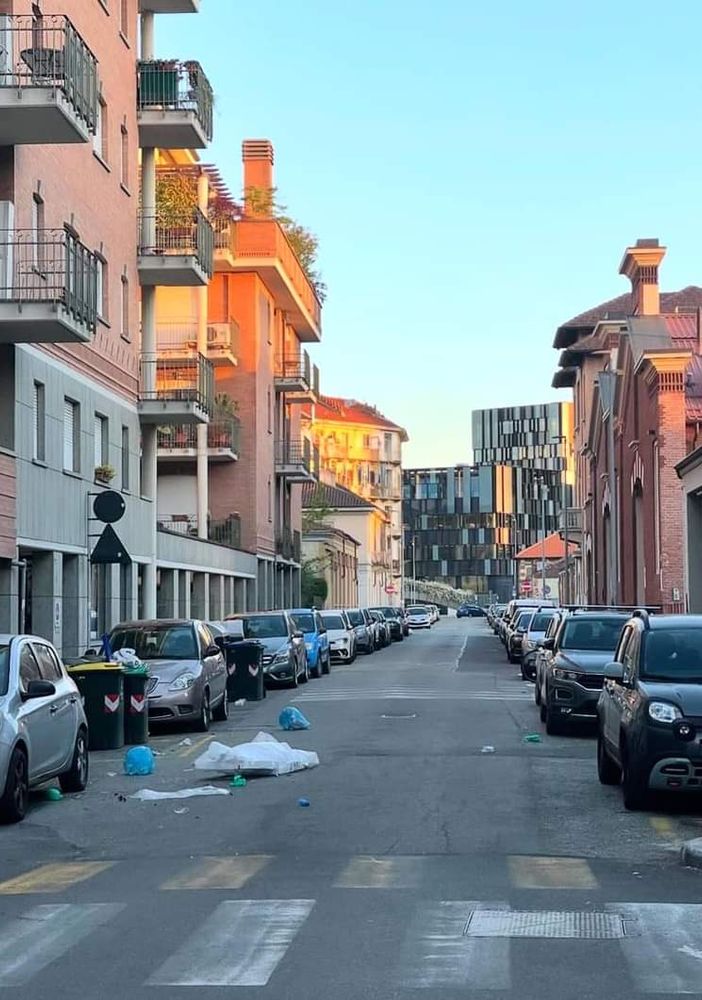 Immagini di degrado nella zona di corso Regio Parco