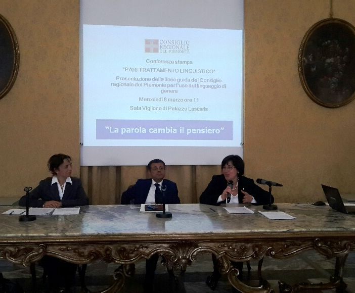 &quot;La Presidente&quot; e &quot;Assessora&quot;: la Regione Piemonte capofila per l'eliminazione delle discriminazioni linguistiche tra uomo e donna
