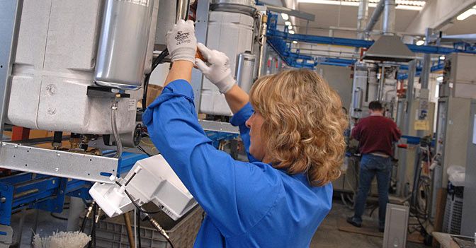 Donna al lavoro