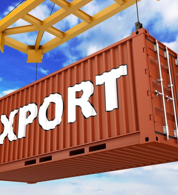 cargo con scritta export in bianco