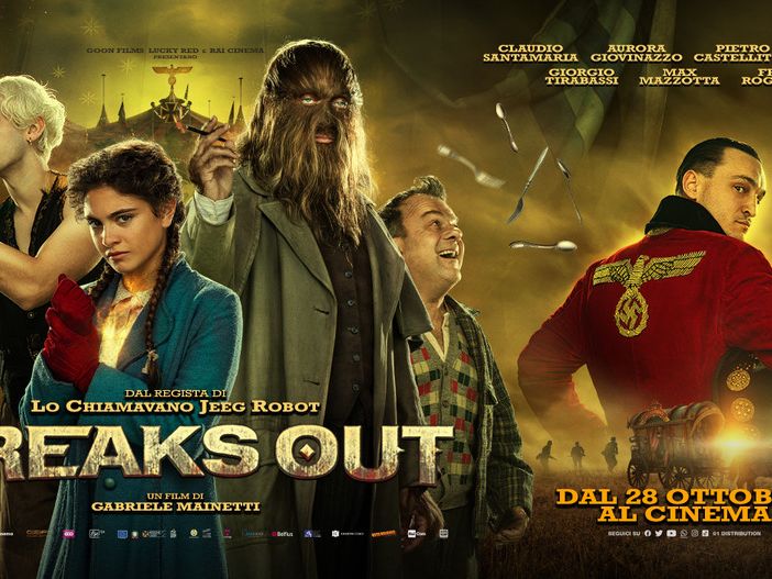 Claudio Santamaria e Gabriele Mainetti al cinema Massimo per l'uscita di &quot;Freaks out&quot;