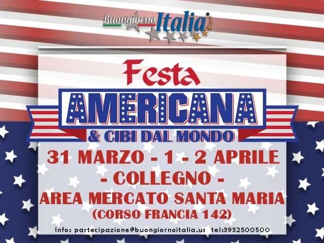 &quot;Festa Americana&quot; in piazza del mercato Santa Maria a Collegno