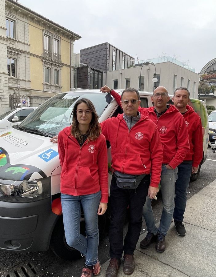 camion di aiuti per i profughi ucraini