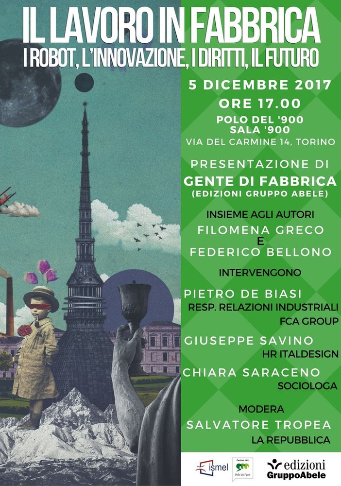 Il 5 dicembre la presentazione di &quot;Gente di fabbrica. Metalmeccaniche e metalmeccanici nel nuovo millennio&quot;