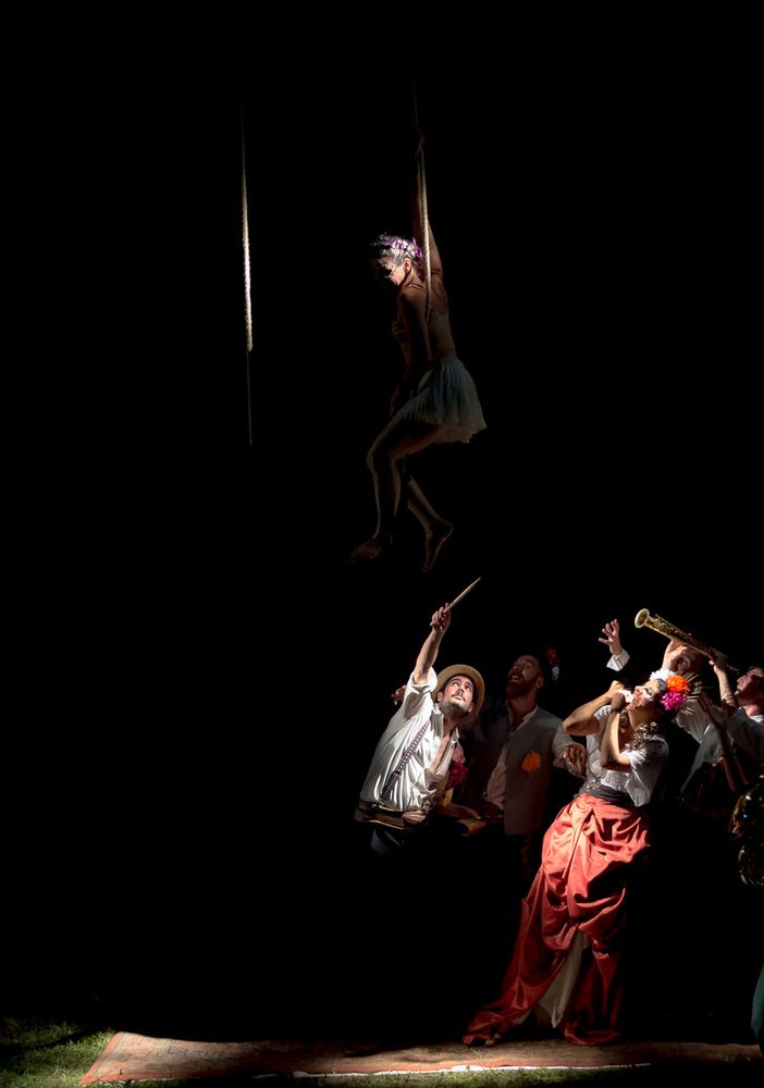 Artista del circo in azione