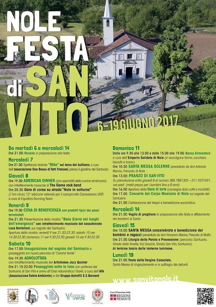 Nole, tutto pronto per la festa di San Vito