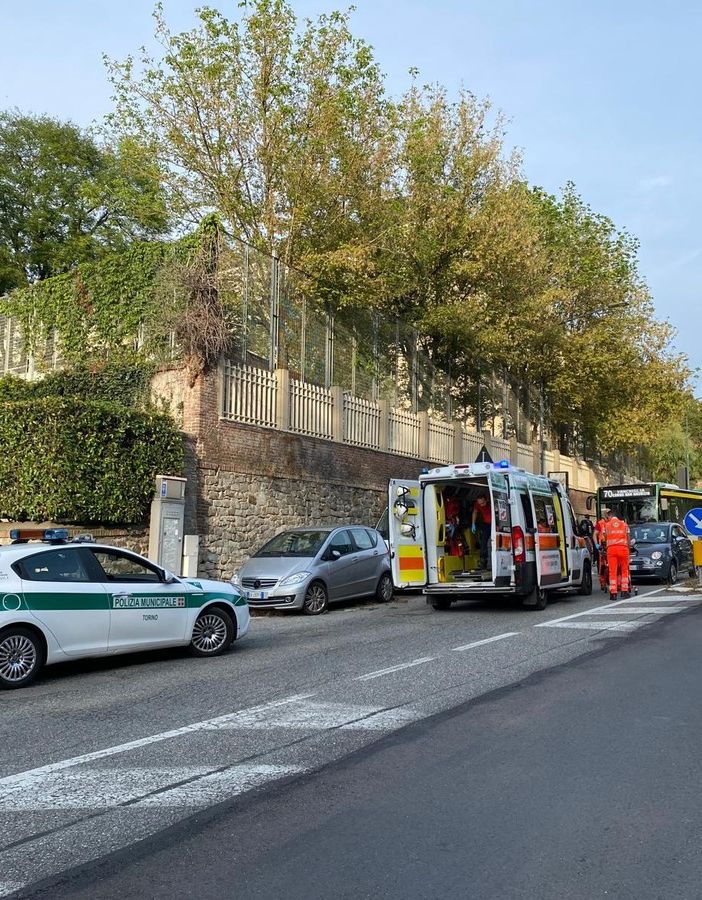 Il luogo dell'incidente, in viale Thovez