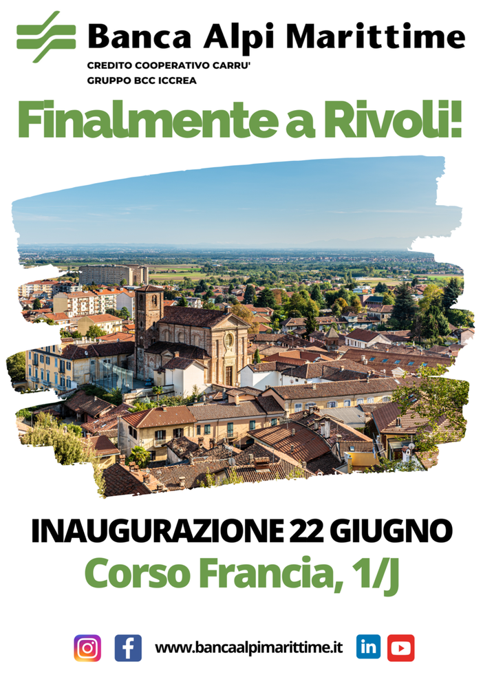 Banca Alpi Marittime inaugura la nuova filiale di Rivoli