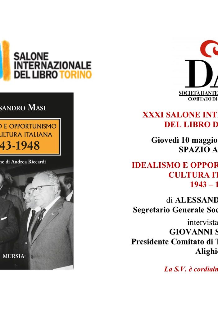 La Dante Alighieri al Salone del Libro di Torino con Alessandro Masi