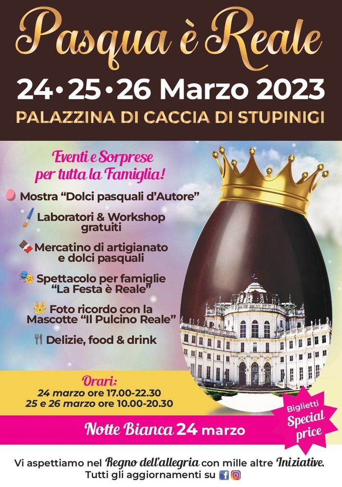 Voglia di Pasqua? La Pasqua è reale alla Palazzina di caccia di Stupinigi!