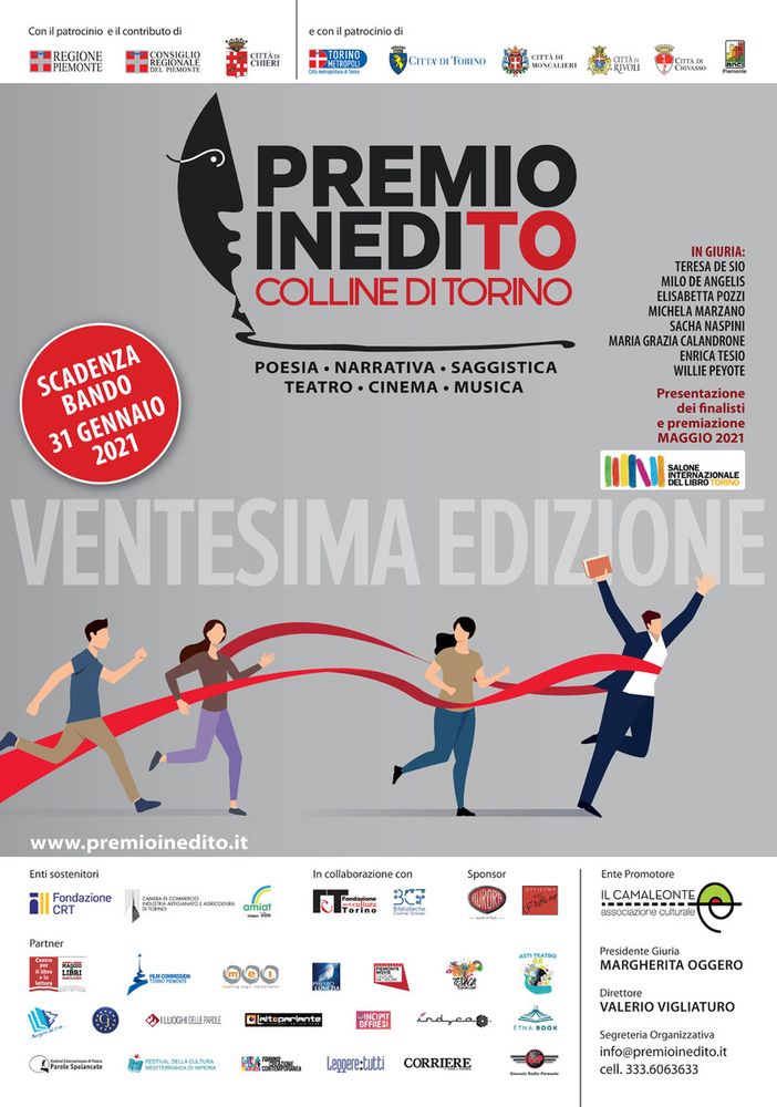 Premio InediTO, partita corsa nuovo bando: traguardo ventesima edizione
