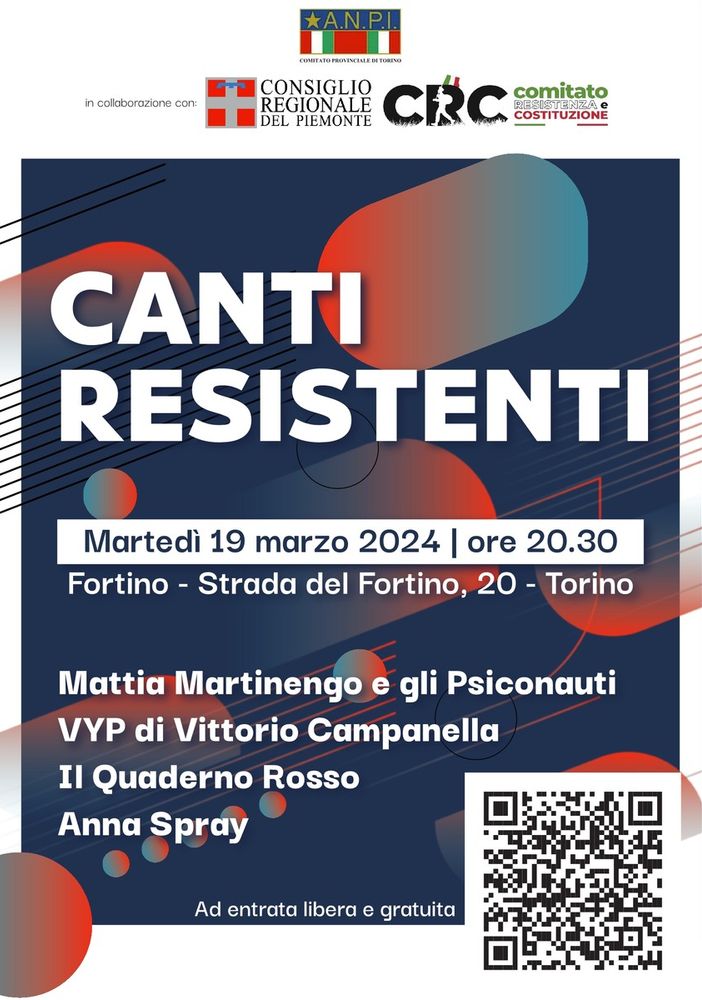 L'Anpi celebra gli 80 anni della Resistenza con un doppio concerto