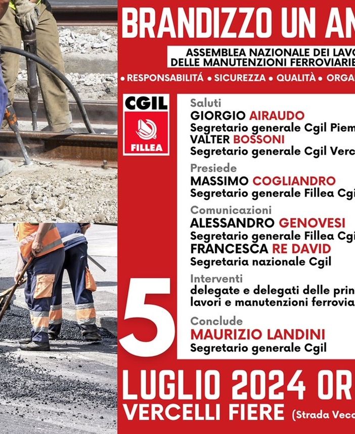 Brandizzo, un anno dopo: al via la vertenza nazionale dei lavoratori delle manutenzioni