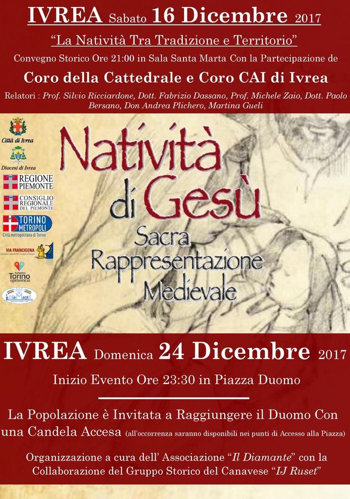Il 24 dicembre a Ivrea la seconda edizione della Sacra Rappresentazione Medievale della natività di Gesù