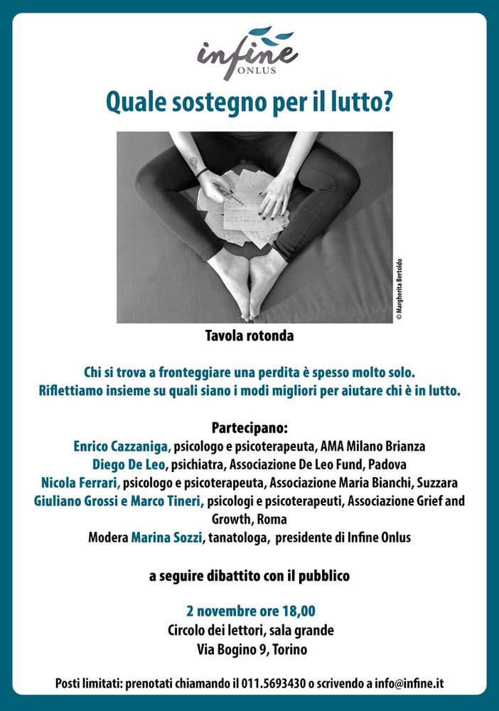 Al Circolo dei lettori, psicologia e professionisti per superare il lutto